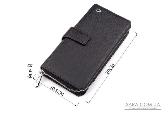 Мужской кошелек ST Leather 18453 (ST128) стильный Черный