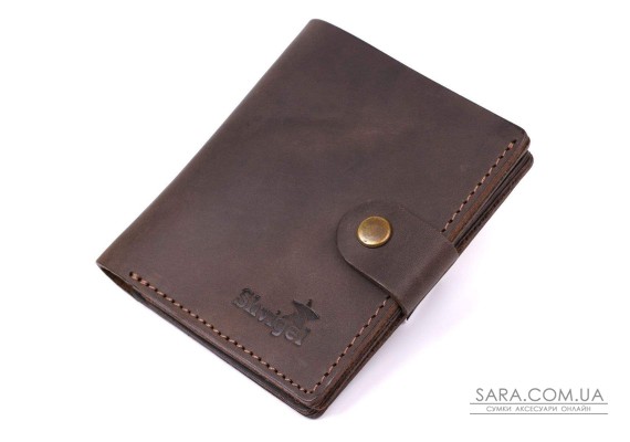 Кожаный мужской бумажник Shvigel 16475 Коричневый