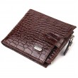 Горизонтальный мужской кошелек из натуральной фактурной кожи CANPELLINI 21503 Коричневый