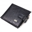 Мужской горизонтальный кошелек из натуральной фактурной кожи CANPELLINI 21504 Черный