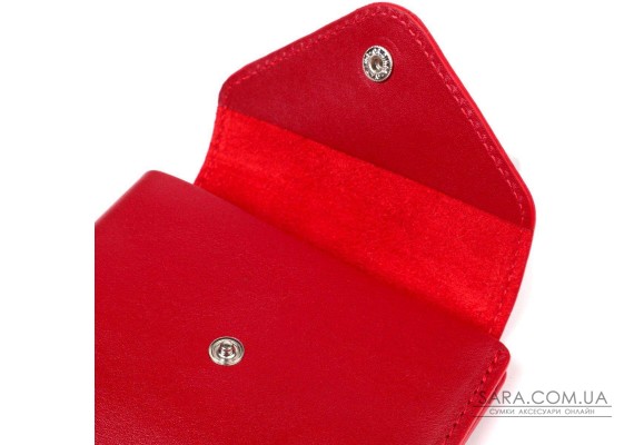 Жіночий гаманець із глянсової натуральної шкіри GRANDE PELLE 16808 Червоний