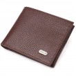 Практичный кошелек для мужчин в два сложения из натуральной кожи флотар CANPELLINI 21586 Коричневый