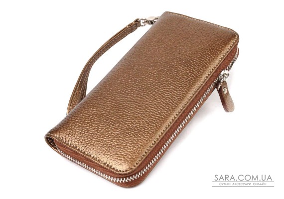 Неповторимый кошелек с отливом для женщин из натуральной кожи флотар CANPELLINI 21614 Коричневый