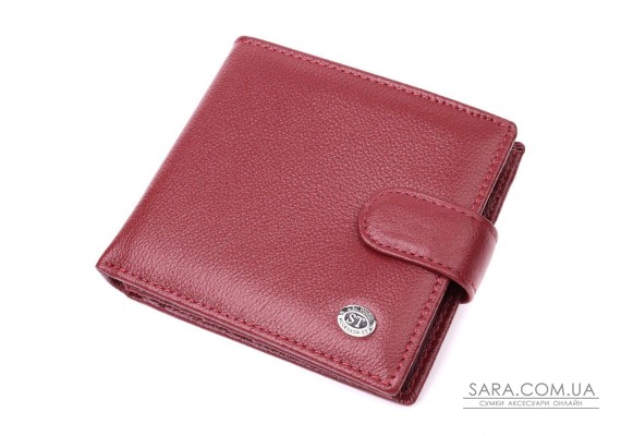 Практичний жіночий гаманець з натуральної шкіри ST Leather 22554 Бордовий