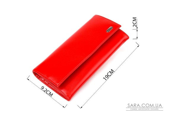 Женский яркий кошелек из натуральной гладкой кожи CANPELLINI 21626 Красный