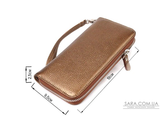 Неповторимый кошелек с отливом для женщин из натуральной кожи флотар CANPELLINI 21614 Коричневый