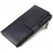 Женский вертикальный кошелек из натуральной кожи CANPELLINI 21641 Черный