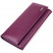 Женский вместительный кошелек из натуральной зернистой кожи CANPELLINI 21630 Фиолетовый