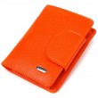 Уникальный вертикальный кошелек из натуральной кожи CANPELLINI 21680 Оранжевый