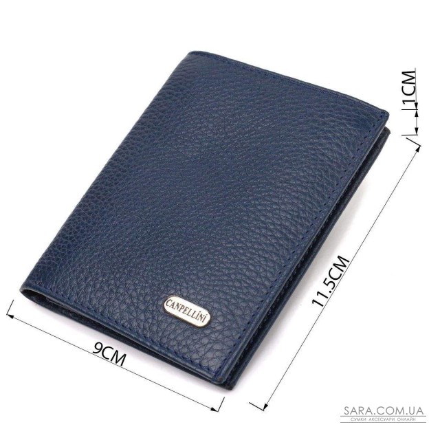 Мужской компактный кошелек из натуральной кожи флотар CANPELLINI 21872 Синий Мужской компактный кошелек из натуральной кожи флотар CANPELLINI 21872 Синий