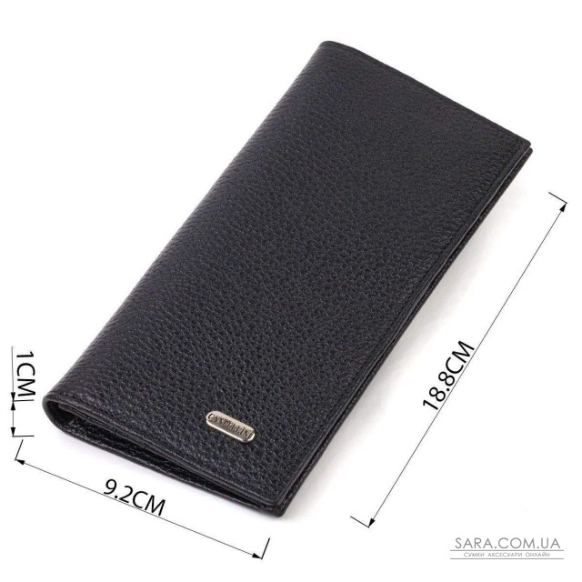 Мужской вертикальный бумажник из натуральной кожи CANPELLINI 21898 Черный Мужской вертикальный бумажник из натуральной кожи CANPELLINI 21898 Черный