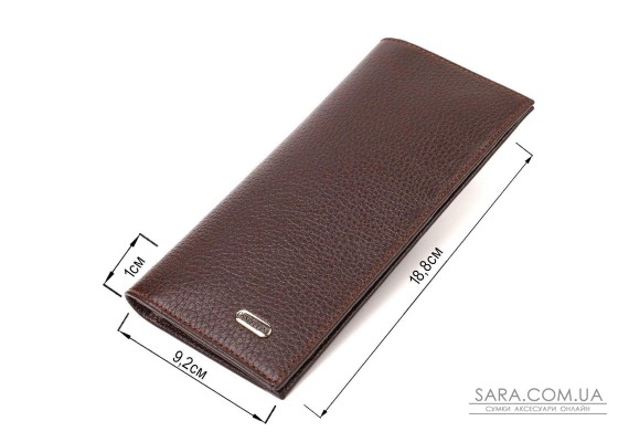 Классический мужской вертикальный бумажник из натуральной кожи CANPELLINI 21902 Коричневый