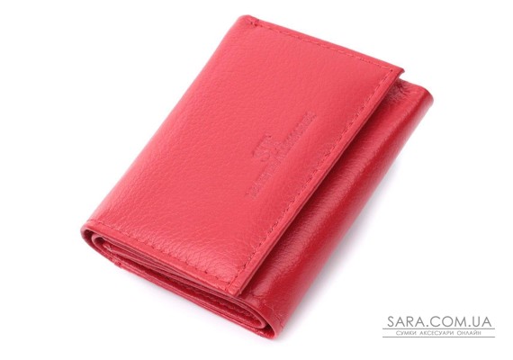 Маленький зручний гаманець з монетницею із натуральної шкіри ST Leather 22741 Червоний