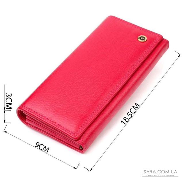 Яркий кошелек для женщин из натуральной кожи Boston 19422 Розовый Яркий кошелек для женщин из натуральной кожи Boston 19422 Розовый