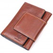 Небольшой кошелек из натуральной кожи в три сложения GRANDE PELLE 11662 Коричневый