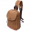 Практичный рюкзак для мужчин из плотного текстиля Vintage 22183 Коричневый