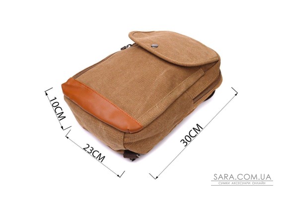 Практичный рюкзак для мужчин из плотного текстиля Vintage 22183 Коричневый