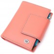 Гаманець з натуральної шкіри для жінок з цікавою монетницею ST Leather 19447 Помаранчевий