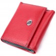 Яркий маленький кошелек для женщин из натуральной кожи ST Leather 19502 Красный