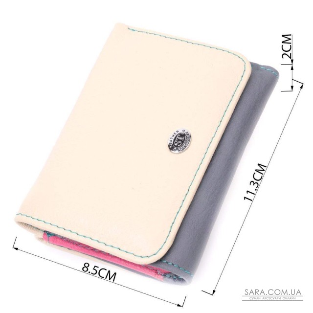 Стильный кошелек для девушек из натуральной кожи ST Leather 22495 Разноцветный Стильный кошелек для девушек из натуральной кожи ST Leather 22495 Разноцветный