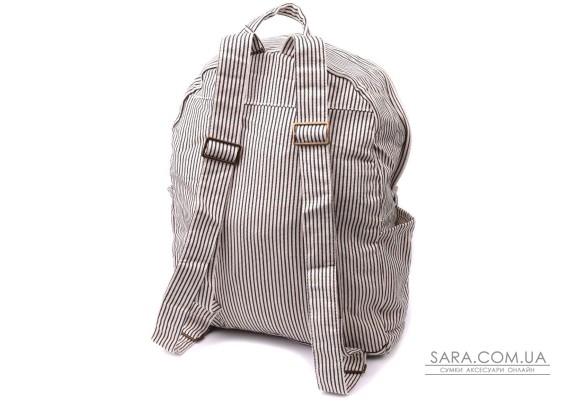 Летний женский рюкзак с качественного текстиля Vintage sale_15077 Молочный