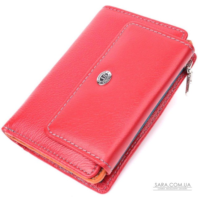 Яркий кошелек для женщин из натуральной кожи ST Leather 22503 Красный Яркий кошелек для женщин из натуральной кожи ST Leather 22503 Красный
