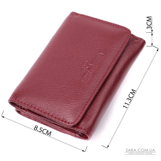 Шкіряний цікавий гаманець для жінок ST Leather 22507 Бордовий Шкіряний цікавий гаманець для жінок ST Leather 22507 Бордовий