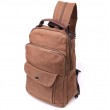 Удобный текстильный рюкзак с уплотненной спинкой и отделением для планшета Vintage sale_15078 Коричневый