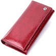 Гаманець для жінок із натуральної лакованої шкіри ST Leather 22680 Червоний