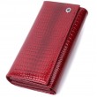 Кожаный лакированный кошелек с блоком для кредитных карт ST Leather 22682 Красный