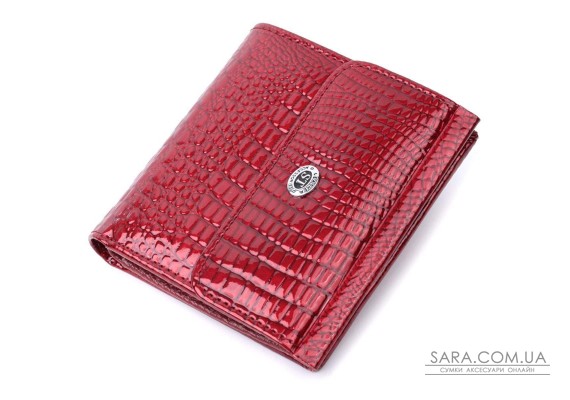 Фактурный женский кошелек из натуральной кожи ST Leather 22705 Красный