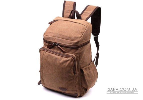 Текстильный большой рюкзак с карманом для ноутбука Vintage sale_15075 Песочный