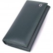 Удобный вертикальный кошелек из натуральной кожи ST Leather 23086 Зеленый