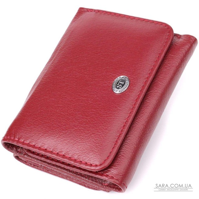 Компактный женский кошелек из натуральной кожи ST Leather 23073 Бордовый Компактный женский кошелек из натуральной кожи ST Leather 23073 Бордовый