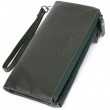 Красивий шкіряний гаманець на три відділення ST Leather 23110 Зелений