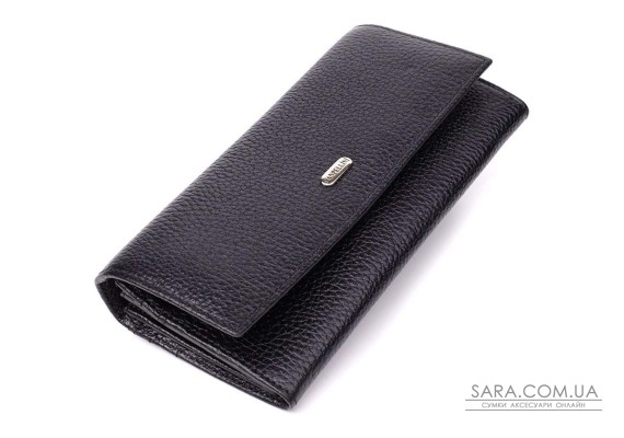 Классический женский кошелек из натуральной кожи CANPELLINI 20872_1 Черный