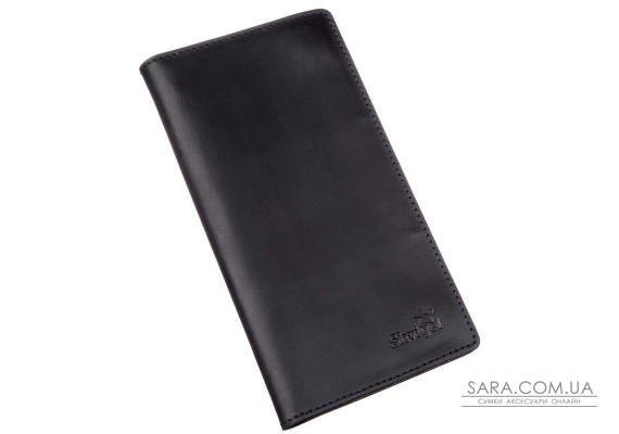 Бумажник мужской вертикальный винтажная кожа SHVIGEL 16200 Черный