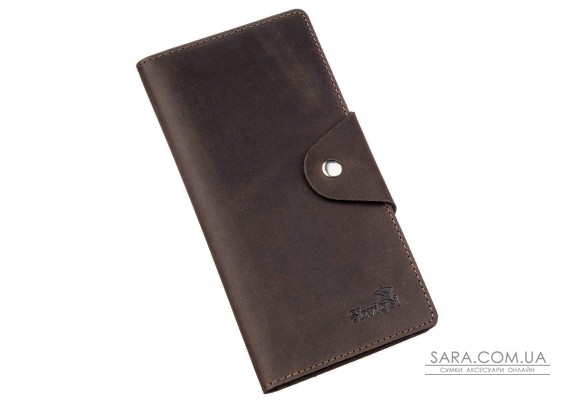 Бумажник мужской из винтажной кожи SHVIGEL 16169 Коричневый