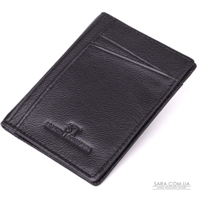 Мужской кошелек для карточек из натуральной кожи ST Leather 23091 Черный Мужской кошелек для карточек из натуральной кожи ST Leather 23091 Черный