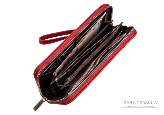 Кошелек женский на одну молнию из экокожи флотар KIVI 19015 Красный