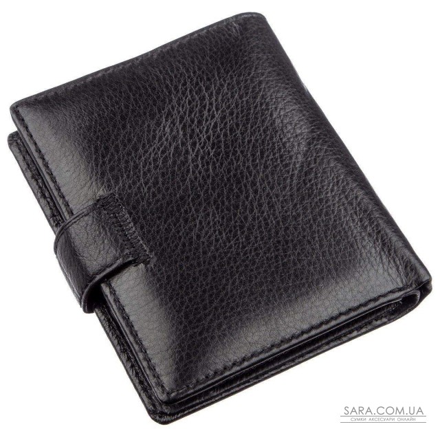 Небольшой кожаный кошелек для мужчин ST Leather 18832 Черный Небольшой кожаный кошелек для мужчин ST Leather 18832 Черный