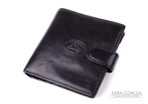 Стильный кошелек унисекс из глянцевой натуральной кожи Tony Perotti 20885_1 (1256 nero) Черный