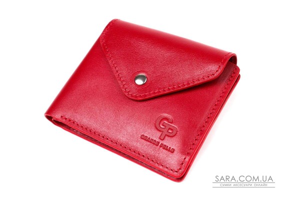 Жіночий гаманець із глянсової натуральної шкіри GRANDE PELLE 16808 Червоний