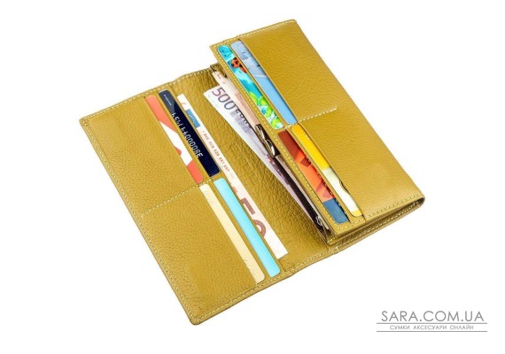 Классический кошелек для женщин на магните ST Leather 18871 Горчичный
