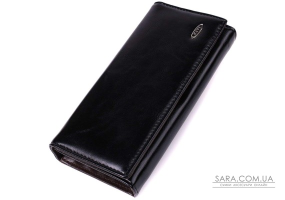 Горизонтальний жіночий гаманець із якісної екошкіри KIVI 19087 Чорний