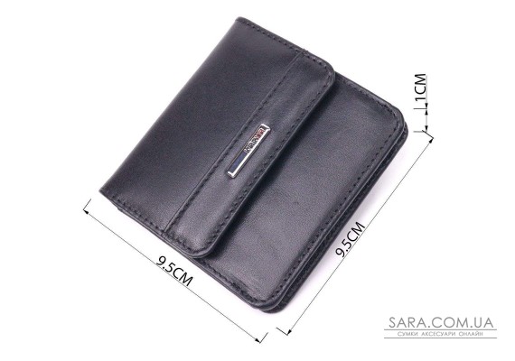 Компактный женский кошелек из натуральной гладкой кожи KARYA 21432 Черный