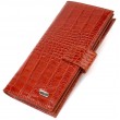 Ультрамодний гаманець для чоловіків з натуральної шкіри з тисненням під крокодила CANPELLINI 21918 Рудий
