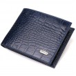 Гарний гаманець для чоловіків з натуральної шкіри з тисненням під крокодила CANPELLINI 21924 Синій