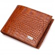 Сучасний гаманець для чоловіків з натуральної шкіри з тисненням під крокодила CANPELLINI 21574 Коричневий
