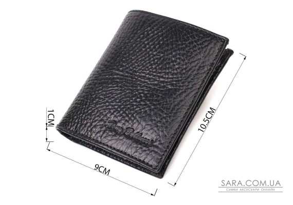 Компактный кошелек с удобным функционалом из натуральной кожи Tony Bellucci 22069 Черный